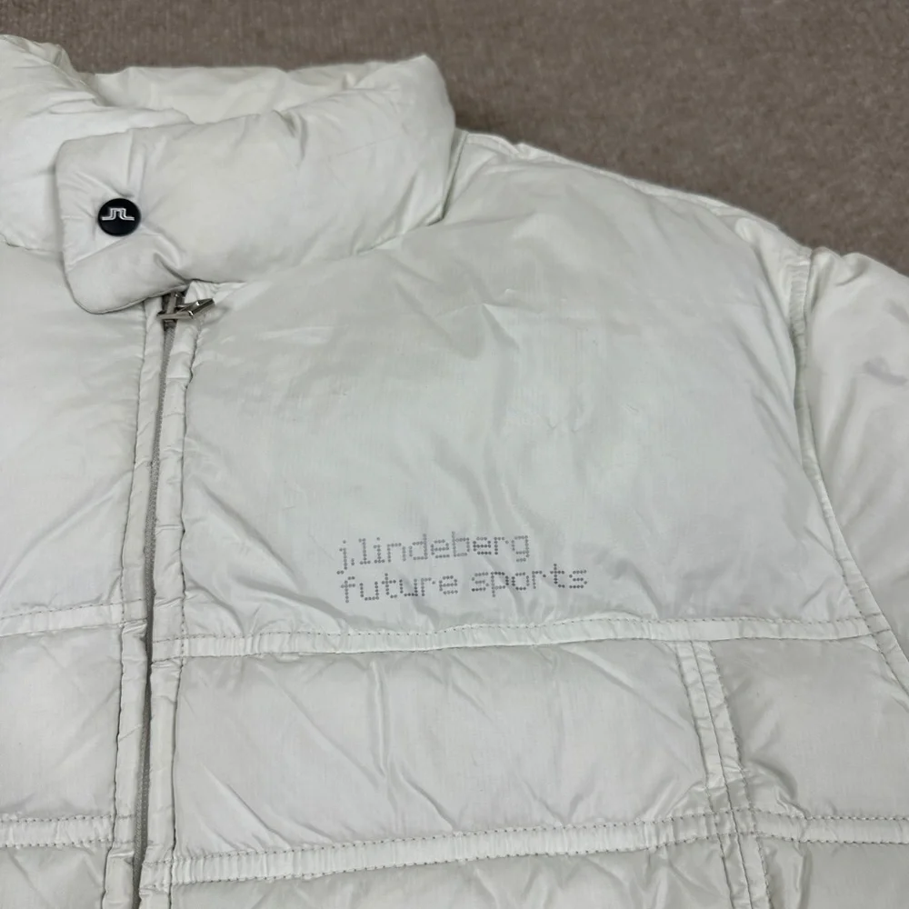 J. Lindeberg Jacket Womens Extra Large White Puffer Down Vintage Y2K - Picture 5 of 13